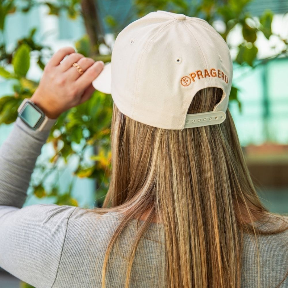 PragerU Faith Over Fear Hat Baseball Cap Cream NWOT - Picture 2 of 5